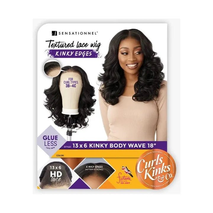 Sensationnel Kinky Edge 13X6 HD Lace - Body Wave 18" - Beauty Exchange Beauty Supply