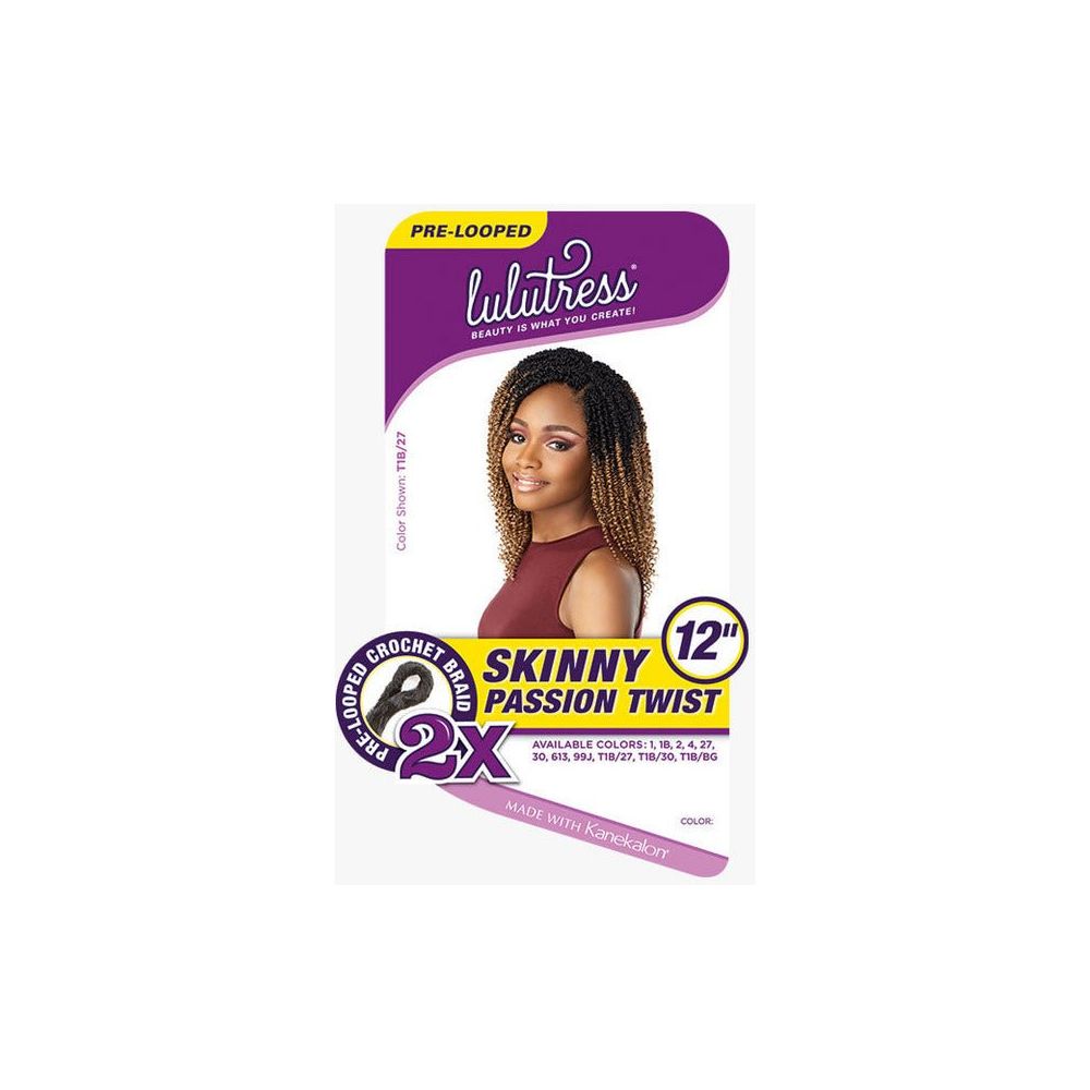 Sensationnel Lulutress Pre-Looped Crochet Braid Skinny 2x Passion Twist 12" - Beauty Exchange Beauty Supply