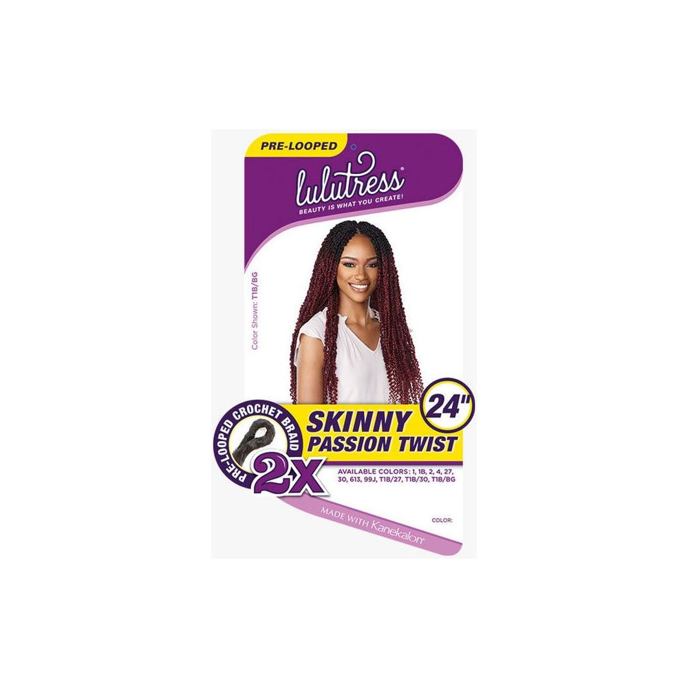 Sensationnel Lulutress Pre-Looped Crochet Braid Skinny 2x Passion Twist 24" - Beauty Exchange Beauty Supply