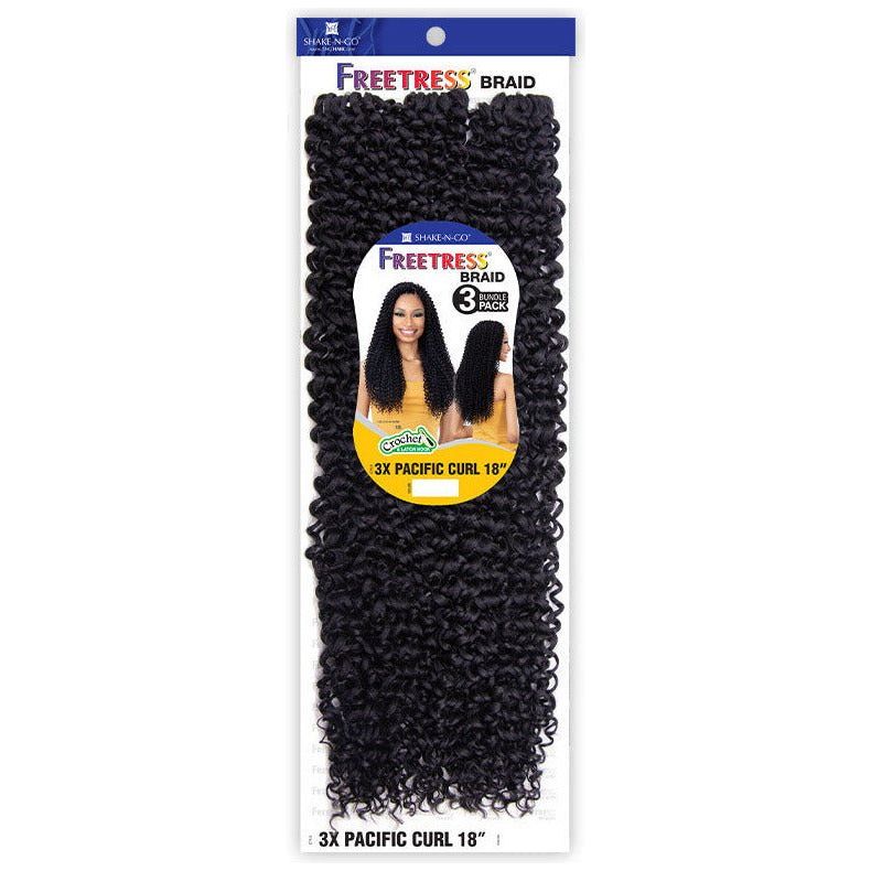 Shake-N-Go Freetress Braid Crochet - 3X Pacific Curl 18” - Beauty Exchange Beauty Supply