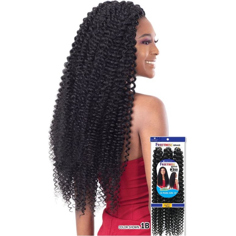 Shake-N-Go Freetress Braid Crochet - 3X Pearl Curl 18” - Beauty Exchange Beauty Supply