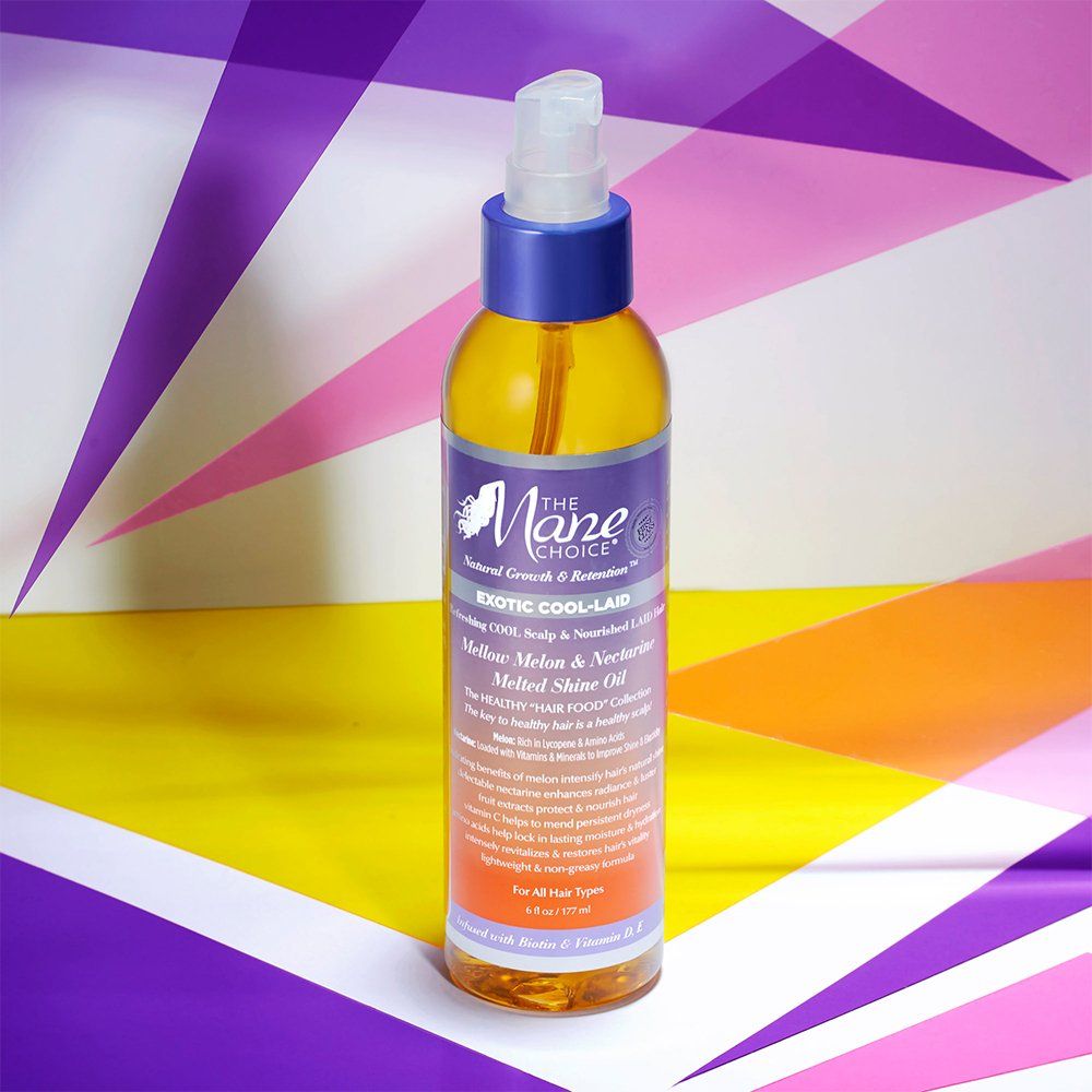 The Mane Choice Exotic Cool-Laid Mellow Melon & Nectarine Melted Shine Oil 6oz - Beauty Exchange Beauty Supply