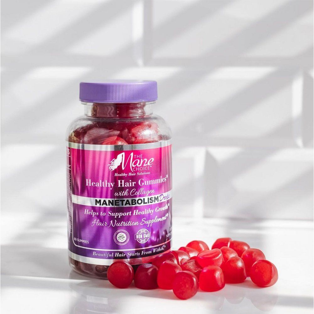 The Mane Choice Healthy Hair Gummies with Collagen Manetabolism Drops 60ct - Beauty Exchange Beauty Supply