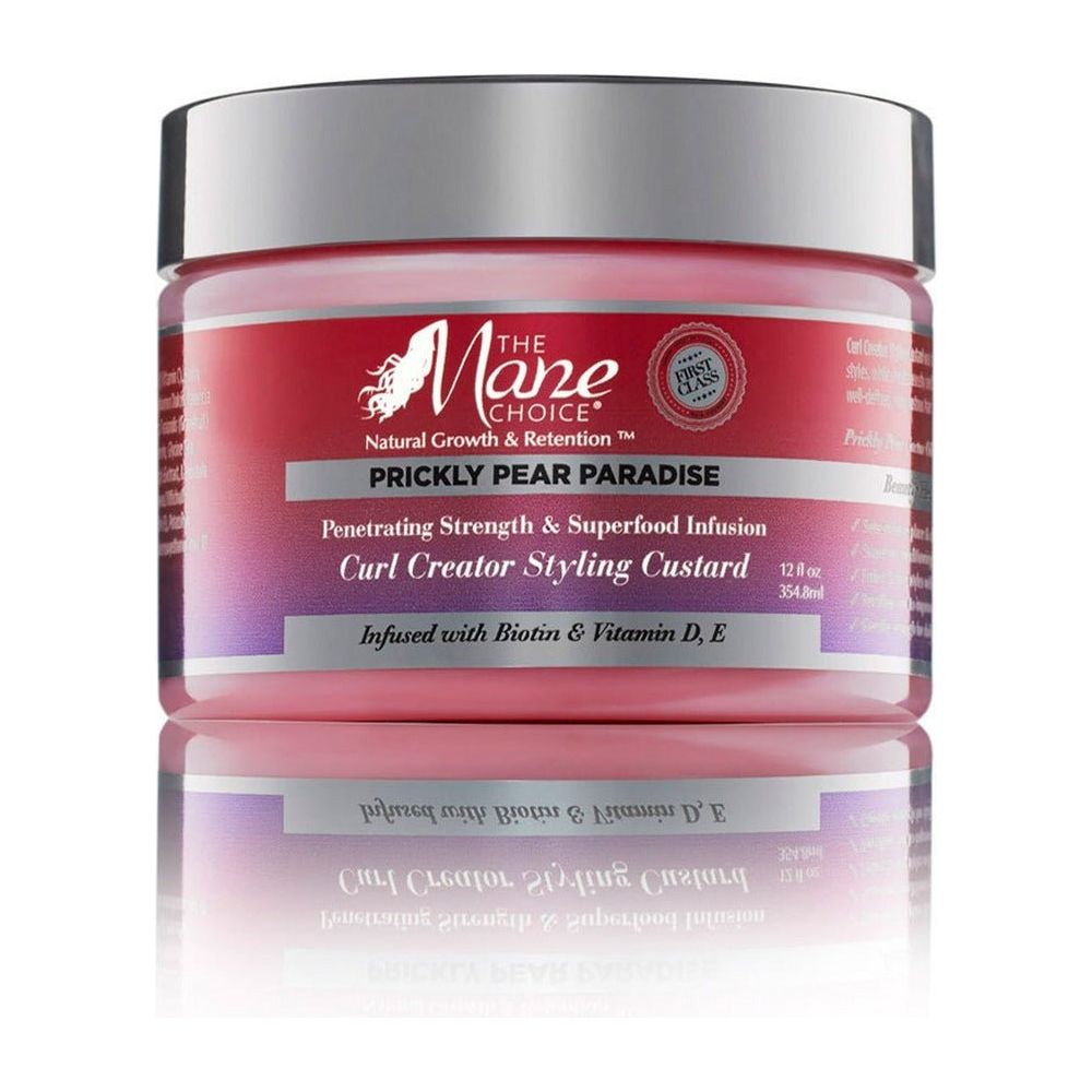 The Mane Choice Prickly Pear Paradise Penetrating Strength & Superfood Infusion Curl Creator Styling Custard 12oz - Beauty Exchange Beauty Supply